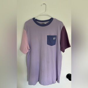 Puma Downtown t-shirt in color block lilac- exclusive to ASOS